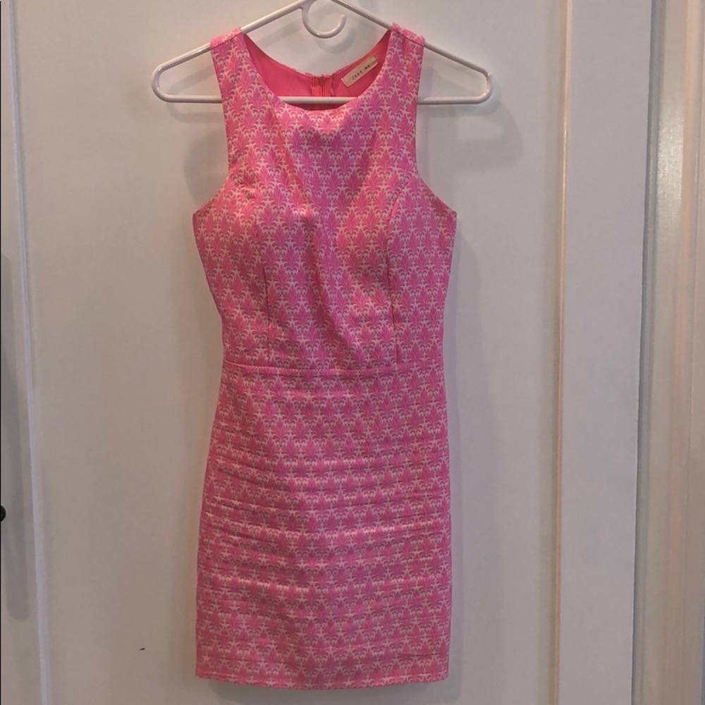 Pink Embroidered Pattern Dress - Picture 2 of 4